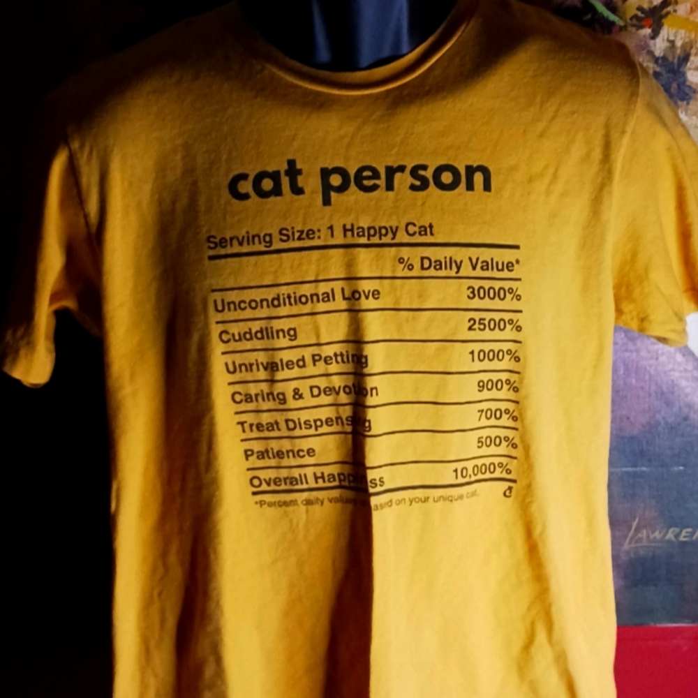 CAT LADY BRAND CAT PERSON INGREDIENTS T SHIRT
